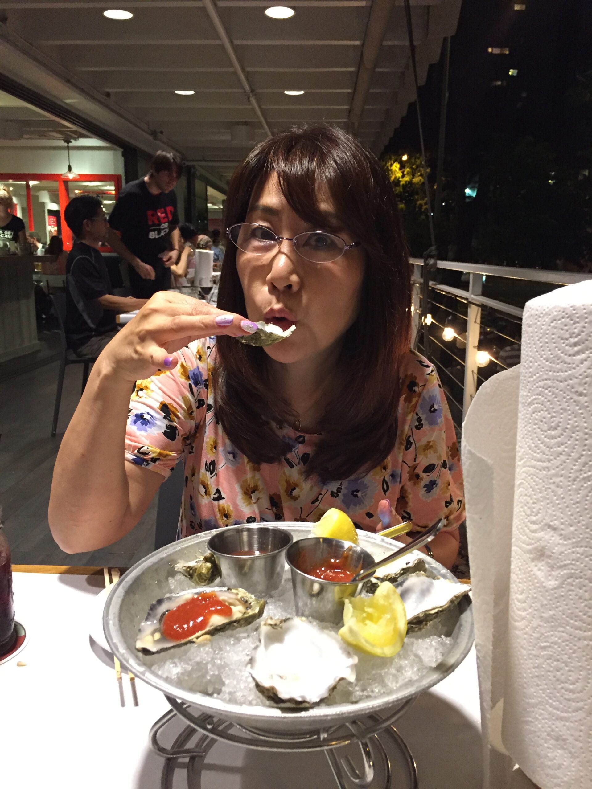 クラッキンキッチンハワイで生牡蠣