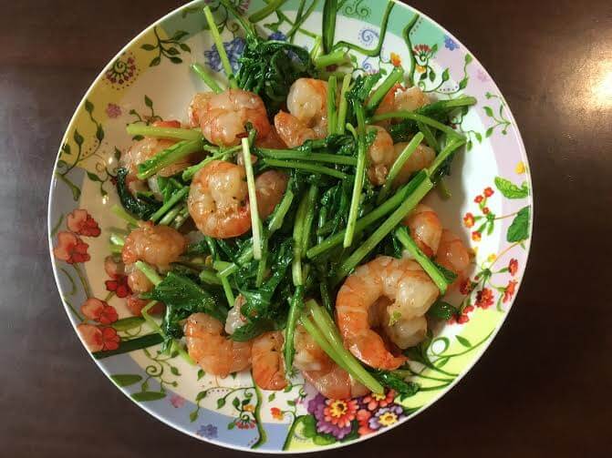 MINATOシュリンプソースで炒め物