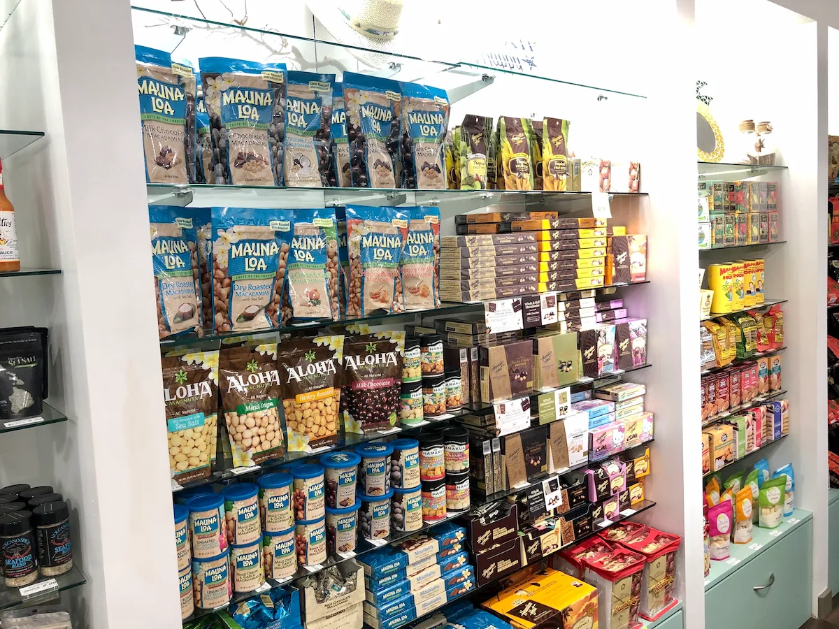 Souvenirs inside the Prince Waikiki shop