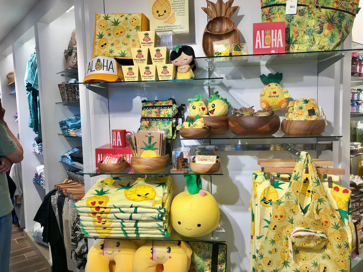 Pineapple souvenirs at Prince Waikiki