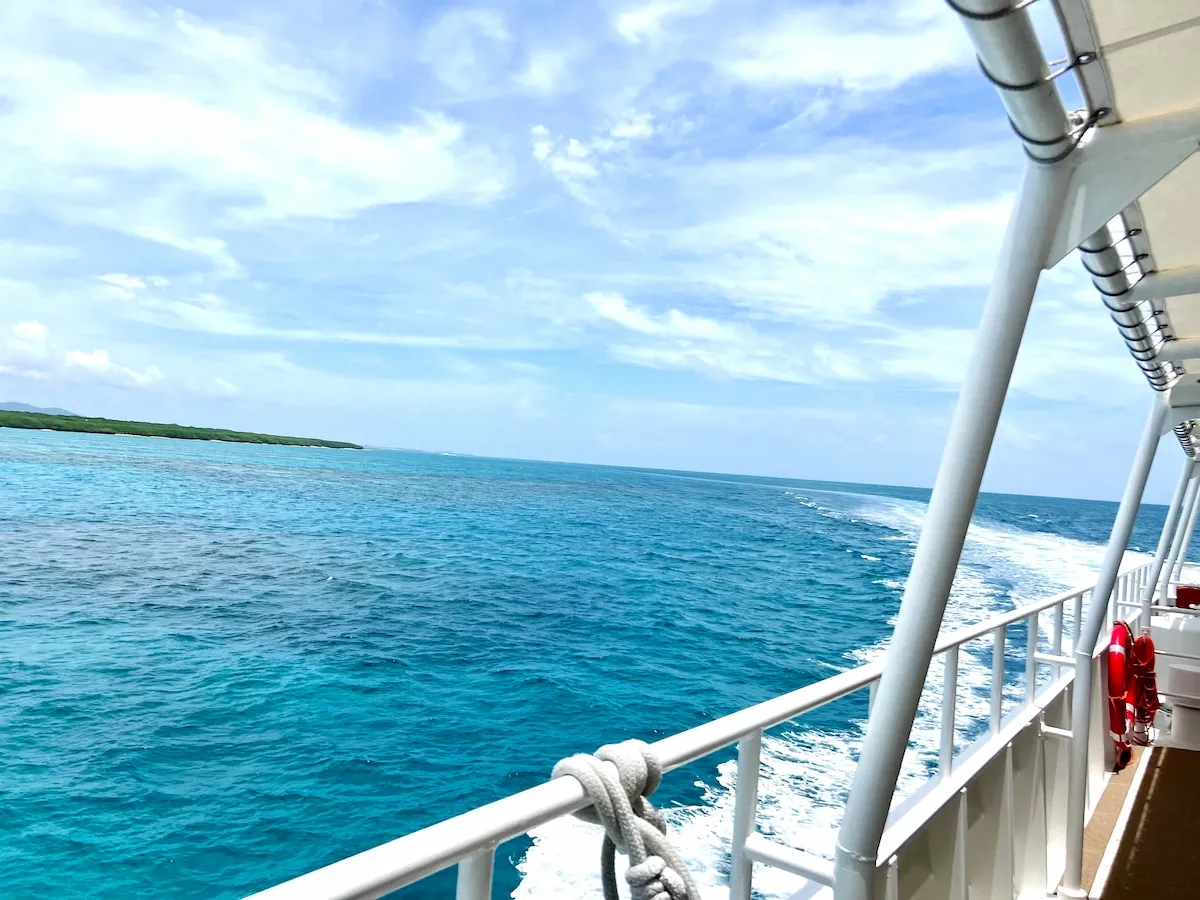 Ocean view from the ferry departing Ishigaki Island
