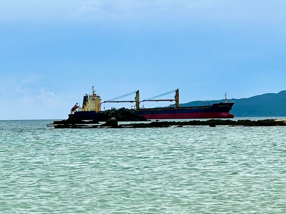 Stranded ship near Hamajima Phantom Island