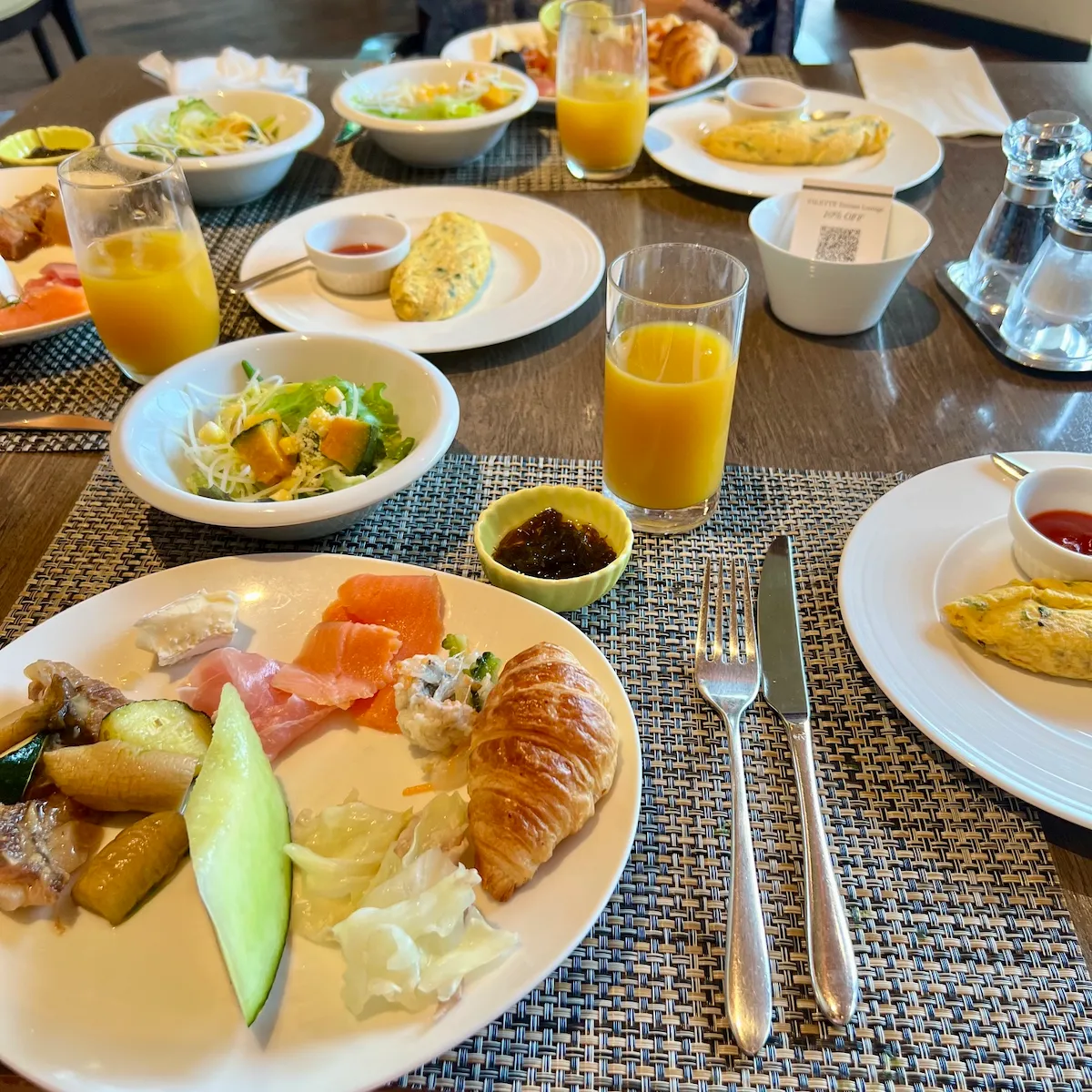 Our selections from the breakfast buffet
