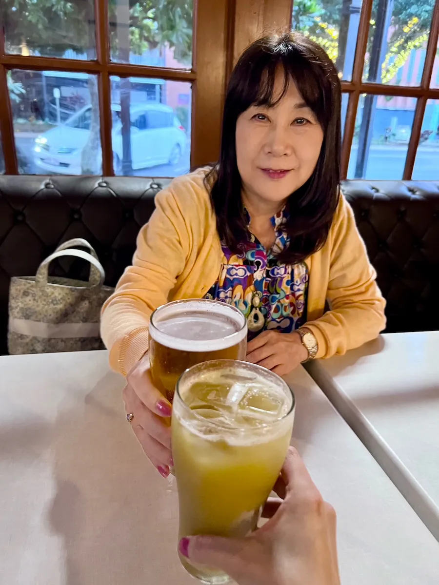 Steak and beer at Grand Hotel Cairns