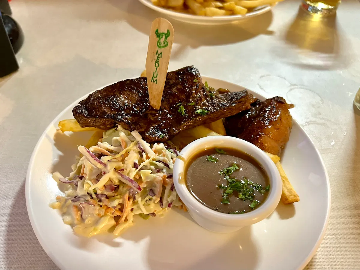 10 dollar steak at Grand Hotel Cairns