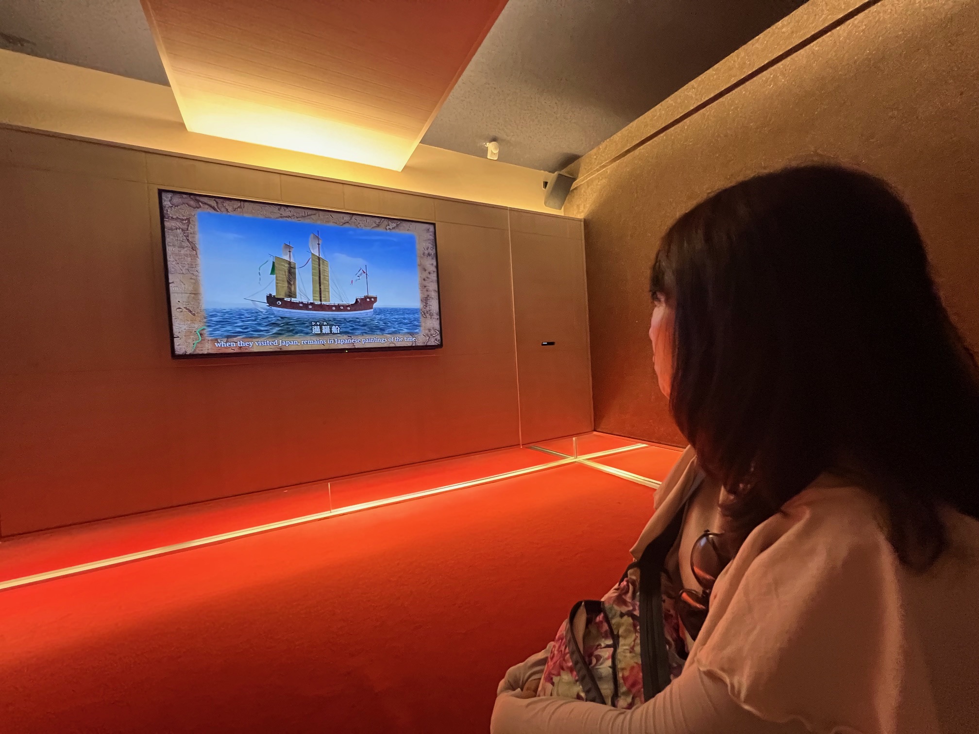 アユタヤ日本人村で動画の上映