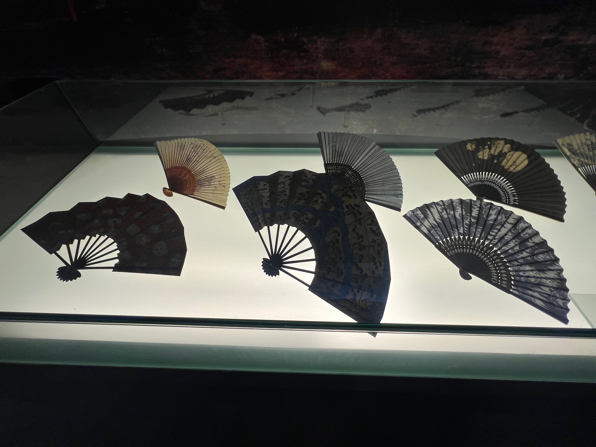 アユタヤ日本人村にあった扇子の展示