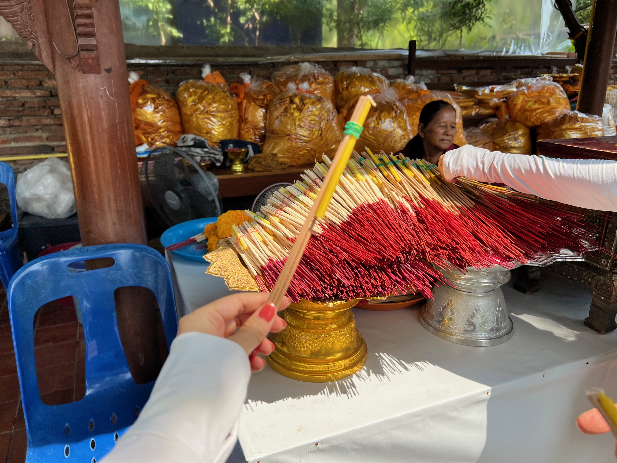アユタヤ「ワット・ヤイ・チャイ・モンコン（Wat Yai Chai Mongkhon）」で参拝