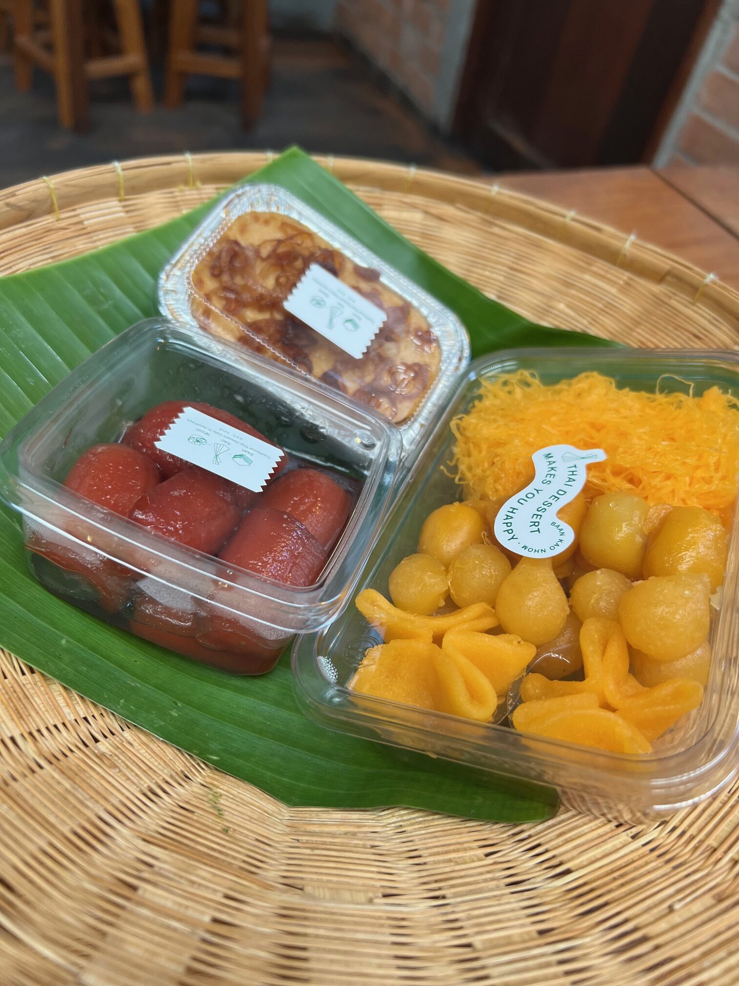 アユタヤ・トラディッショナルカフェ・バーンカオノムでアユタヤの伝統的なお菓子