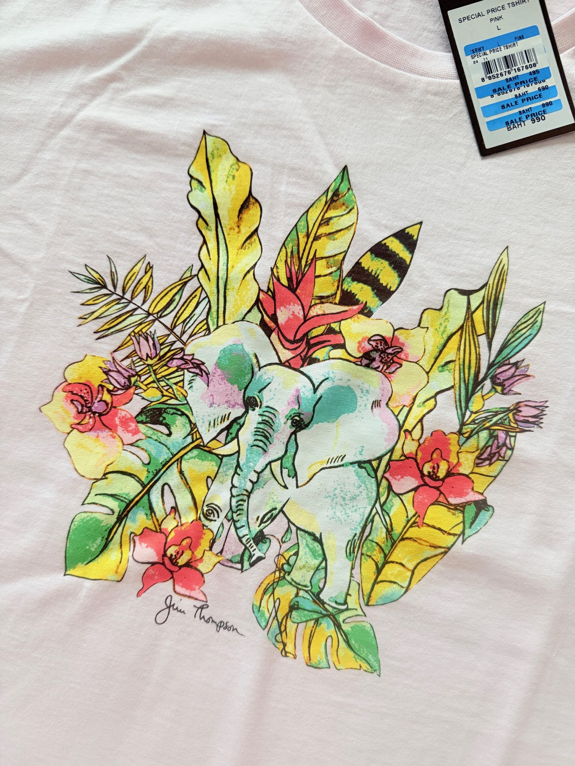 ジムトンプソンのアウトレットで購入したTシャツのデザイン