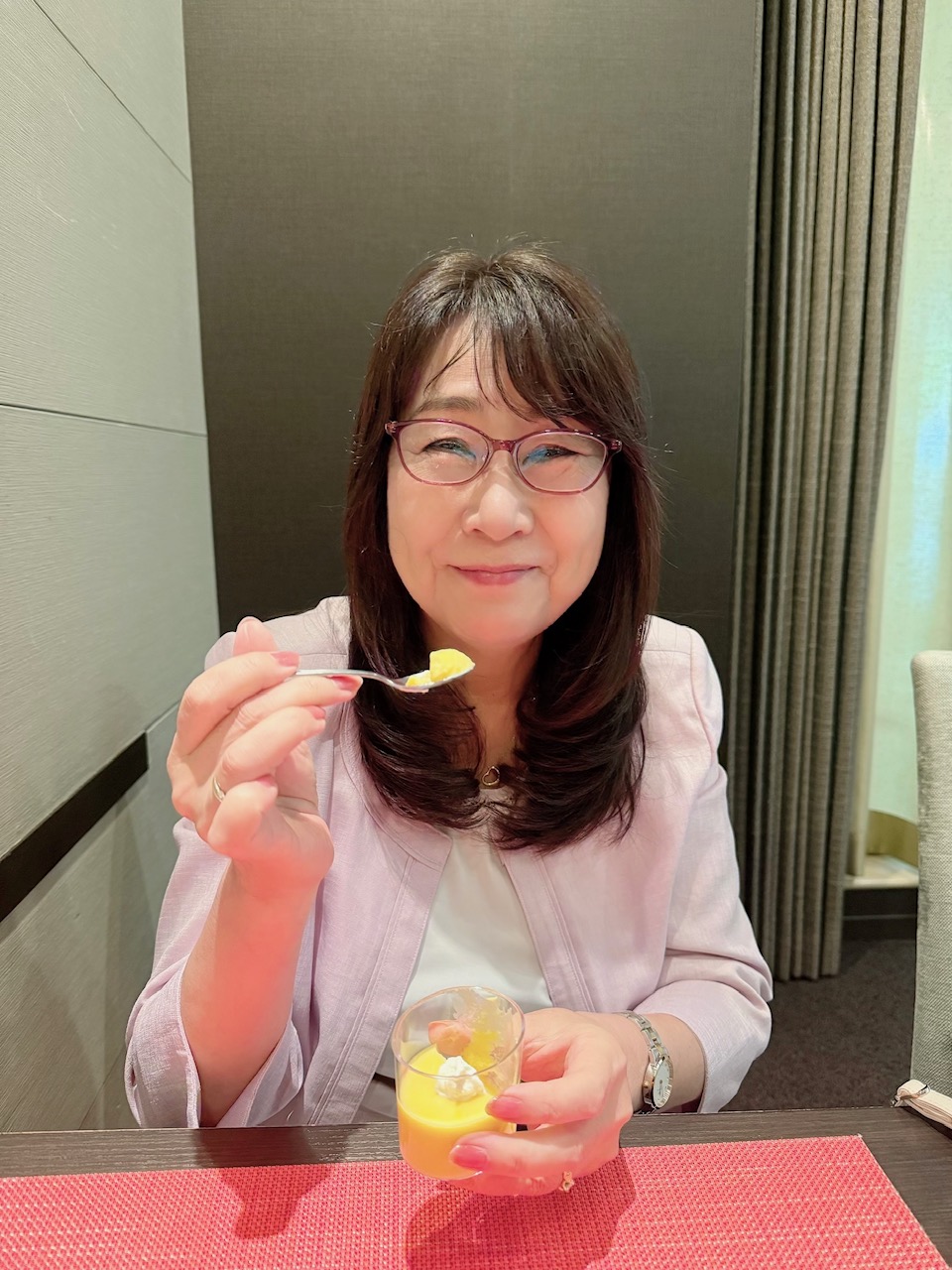 オータムトリートビュッフェのマンゴープリン美味しい！（６０代ままりん）
