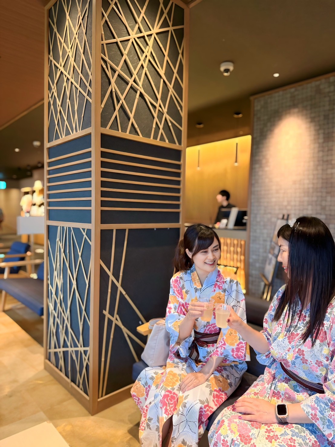 大分別府・大江戸温泉物語Premium風月浴衣でドリンク