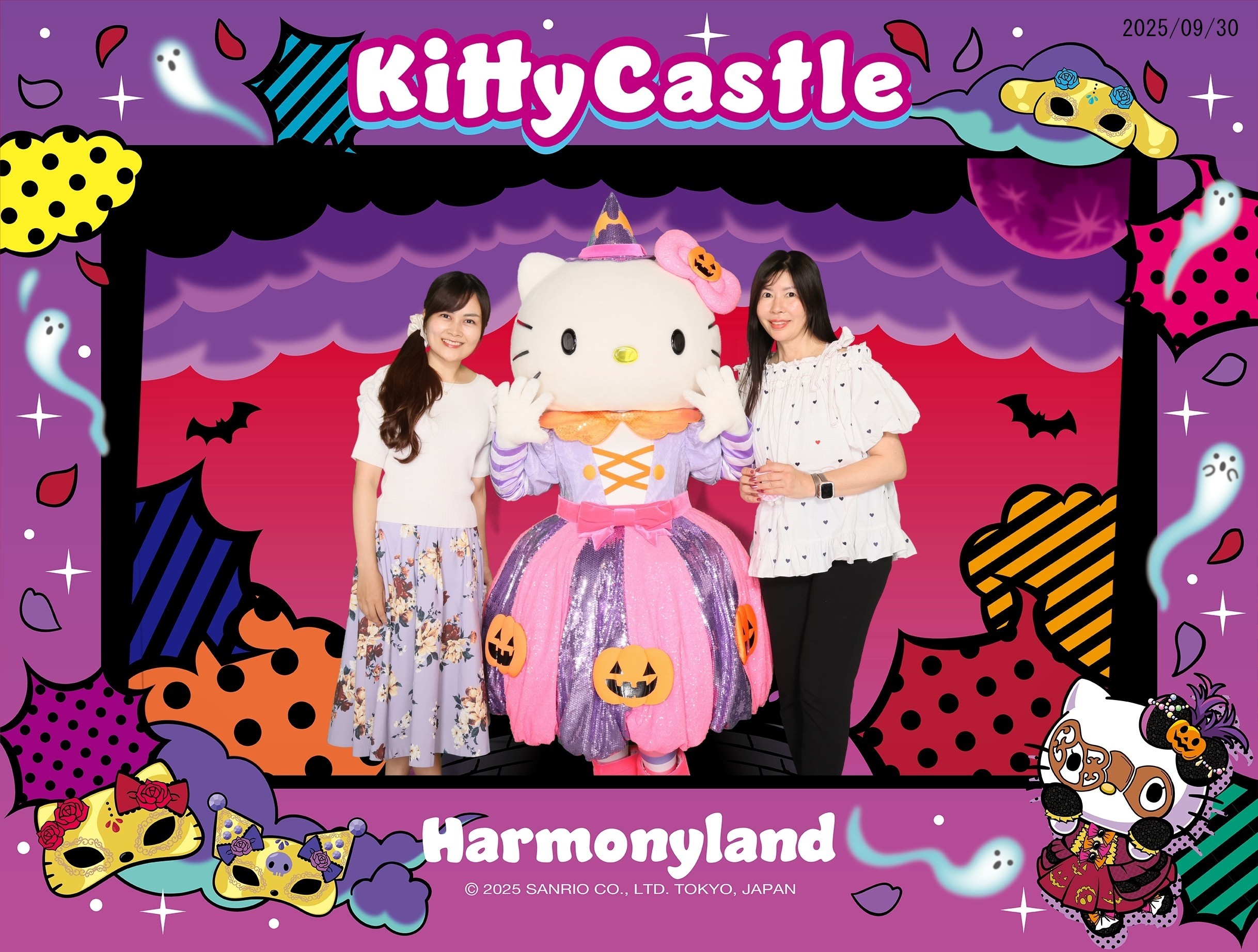 大分ハーモニーランドでキティと写真撮影