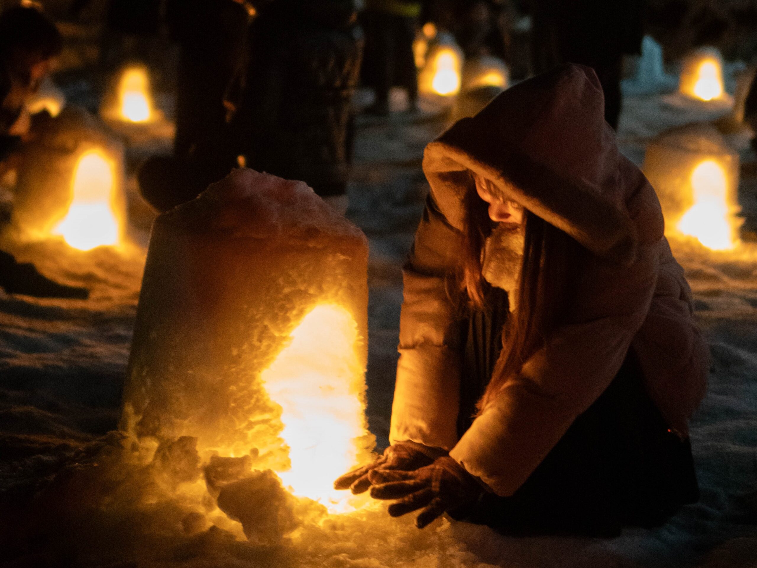 栃木県日光エリア湯西川温泉かまくら祭のかまくら