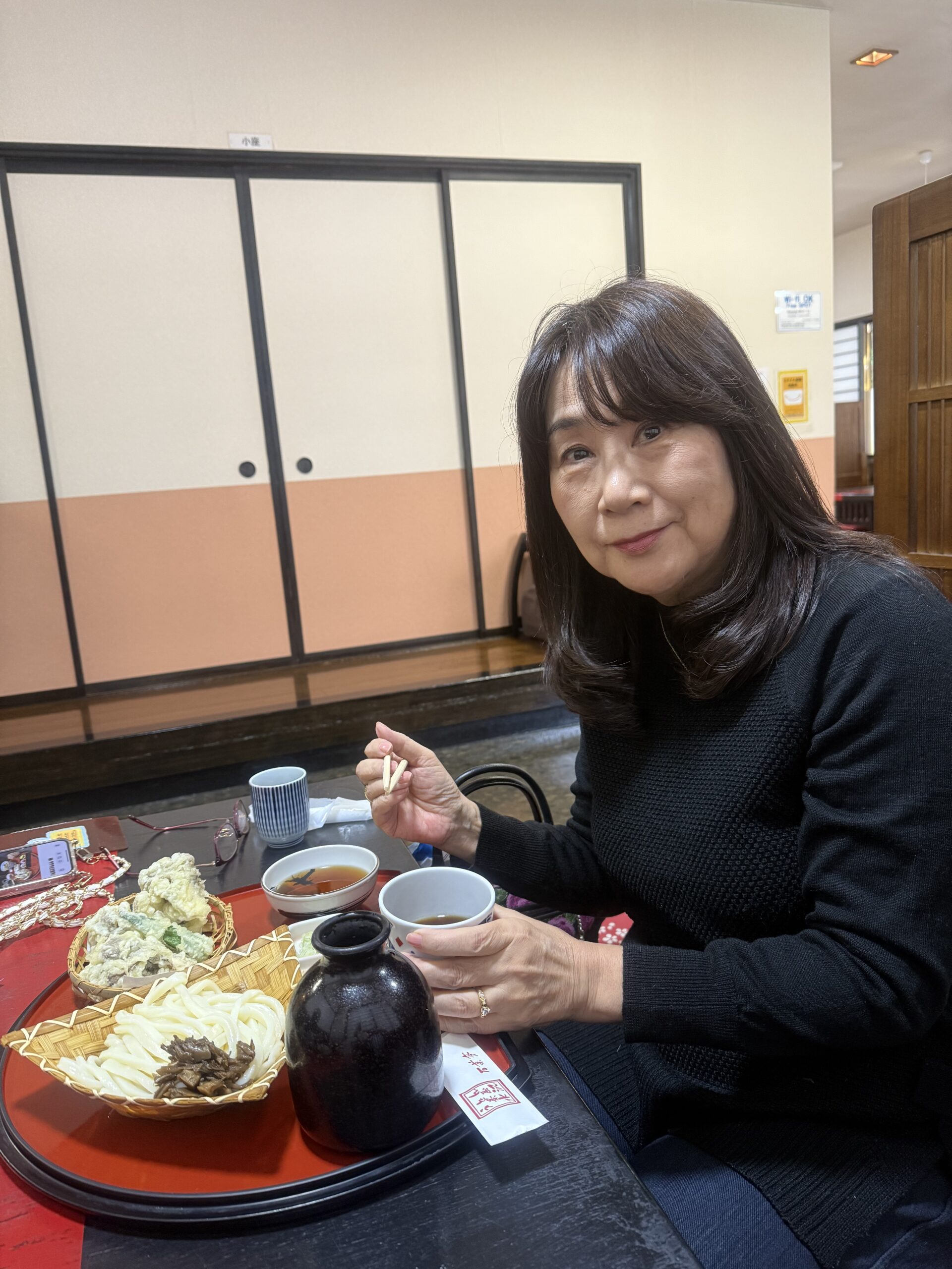 水沢うどん「万葉亭」で昼食