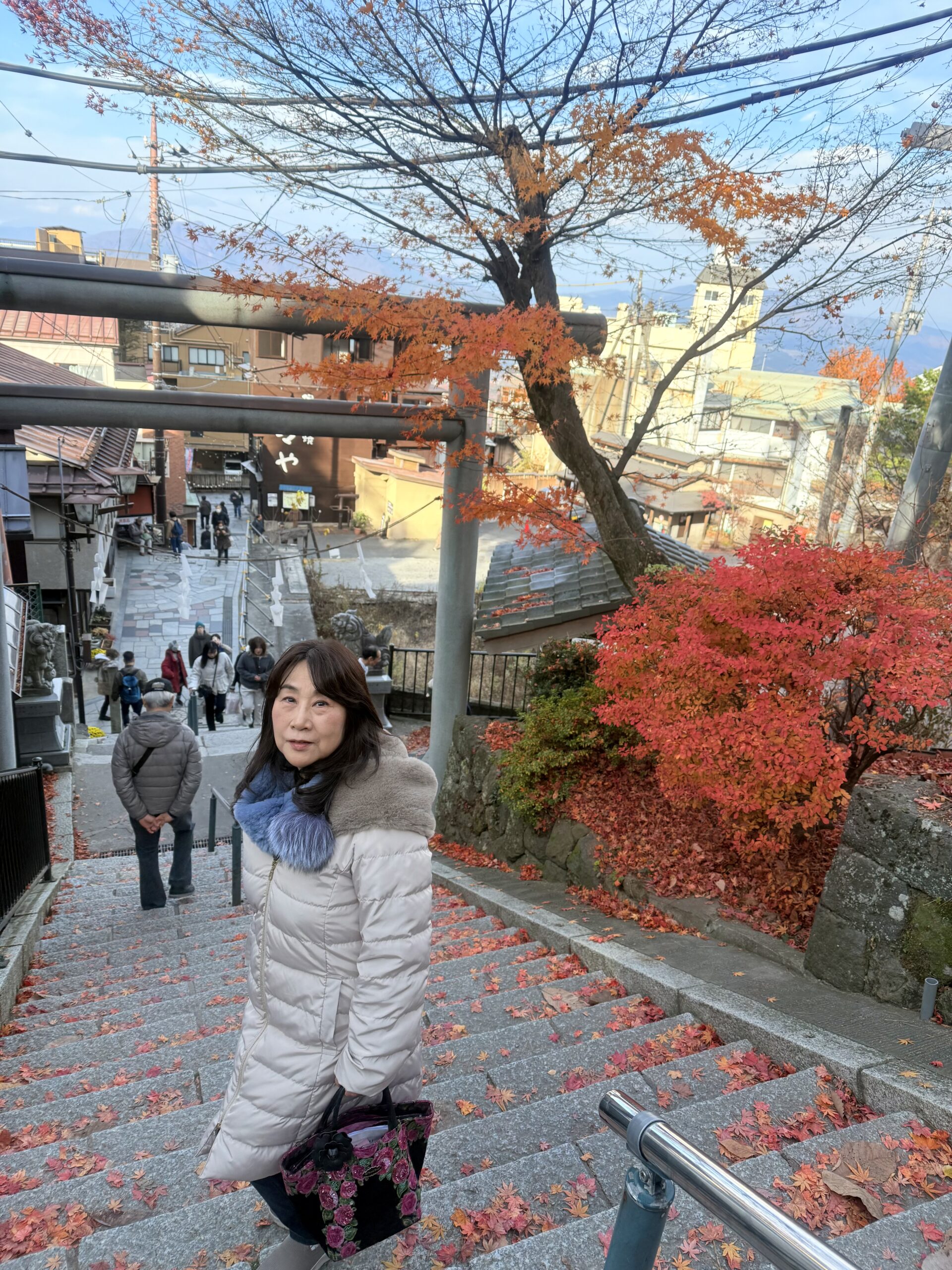 伊香保神社にいく階段
