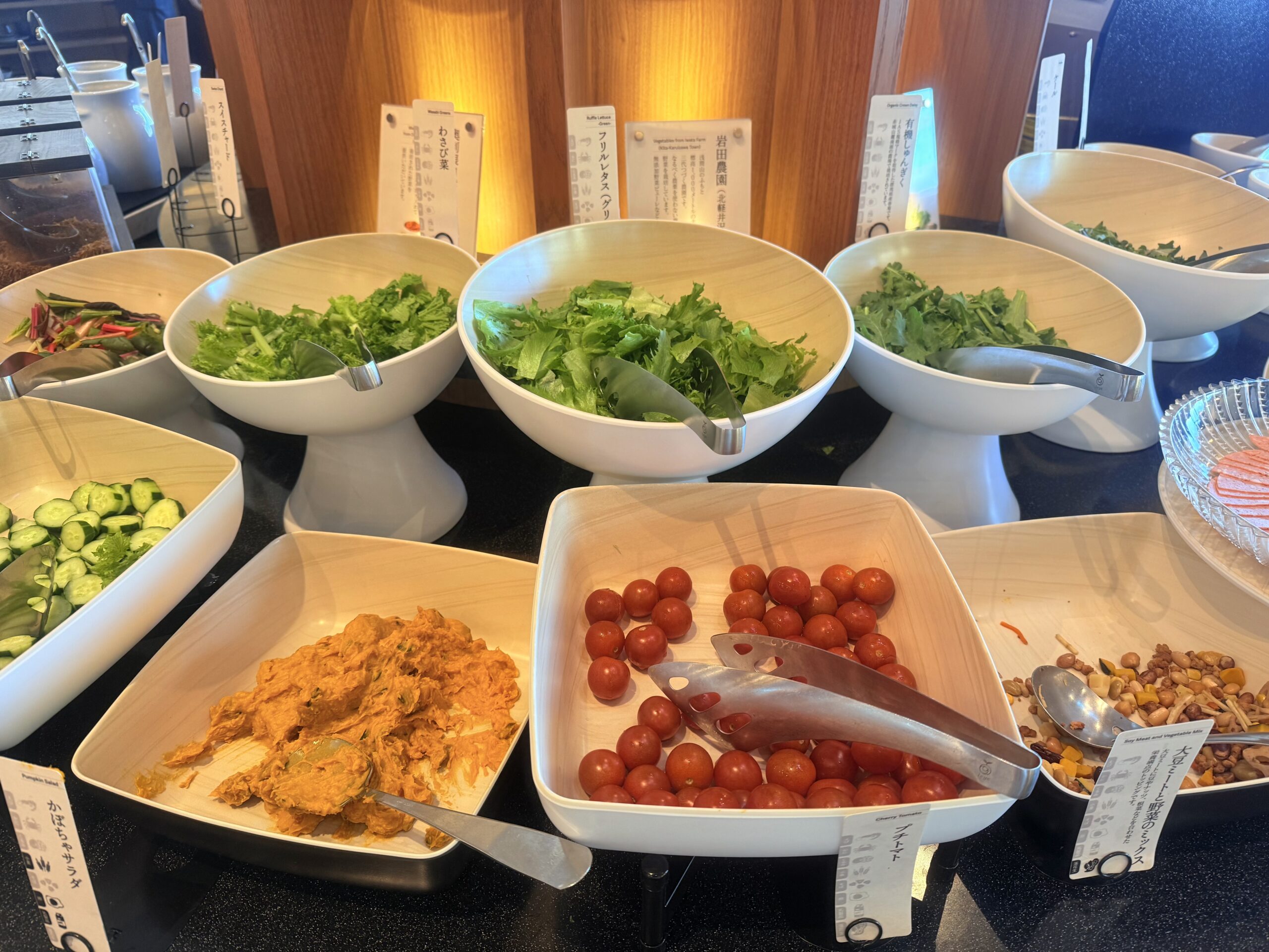 群馬県・伊香保温泉「ホテル木暮」朝食ビュッフェサラダ