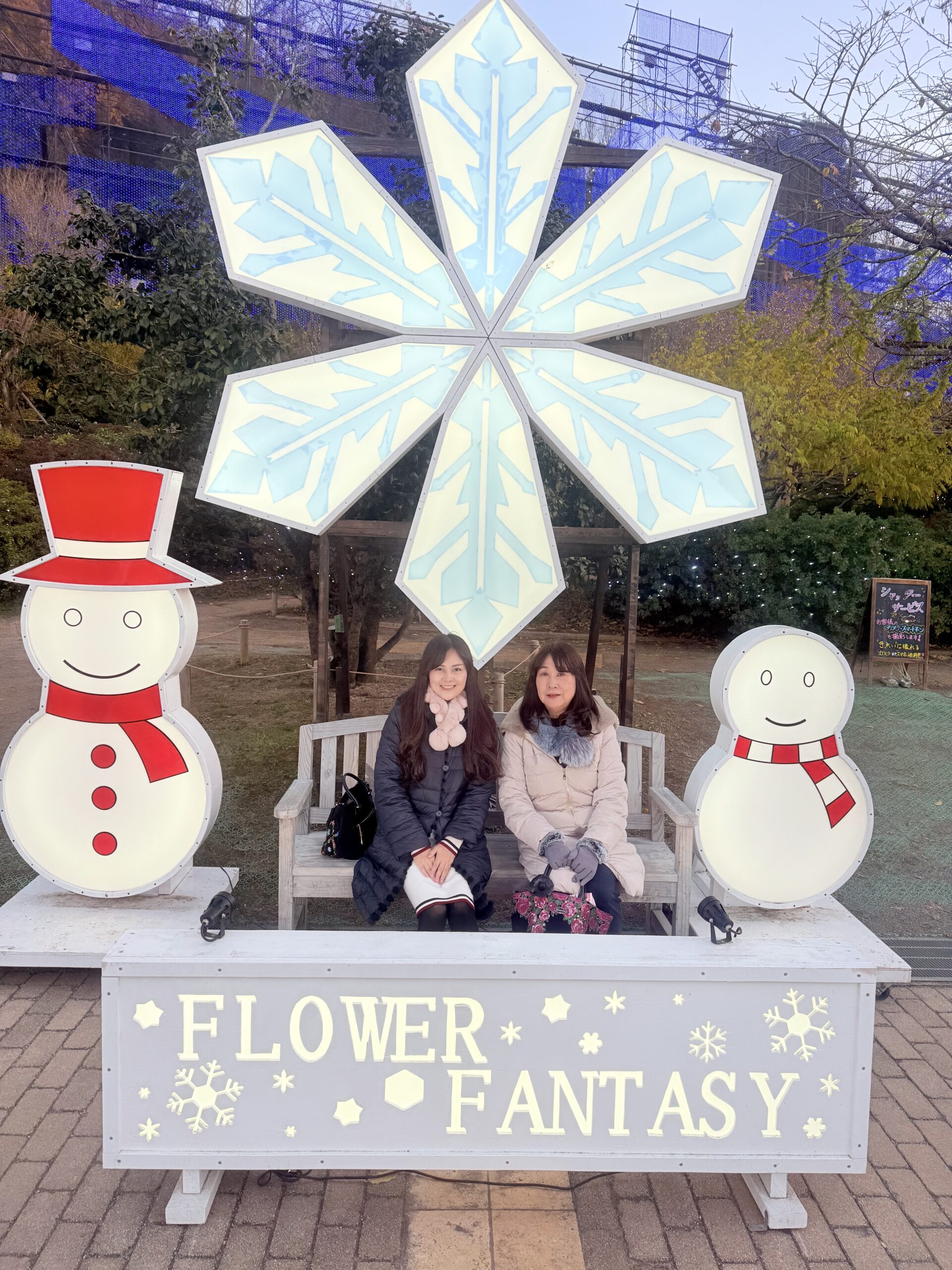 あしかがフラワーパークのクリスマスイルミネーションのフォトスポット２