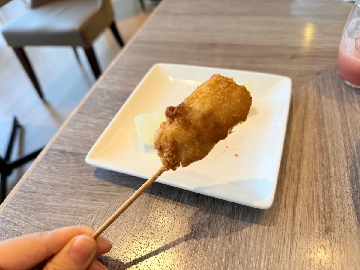 コートヤードバイマリオット新大阪の朝食ビュッフェ（串カツ）