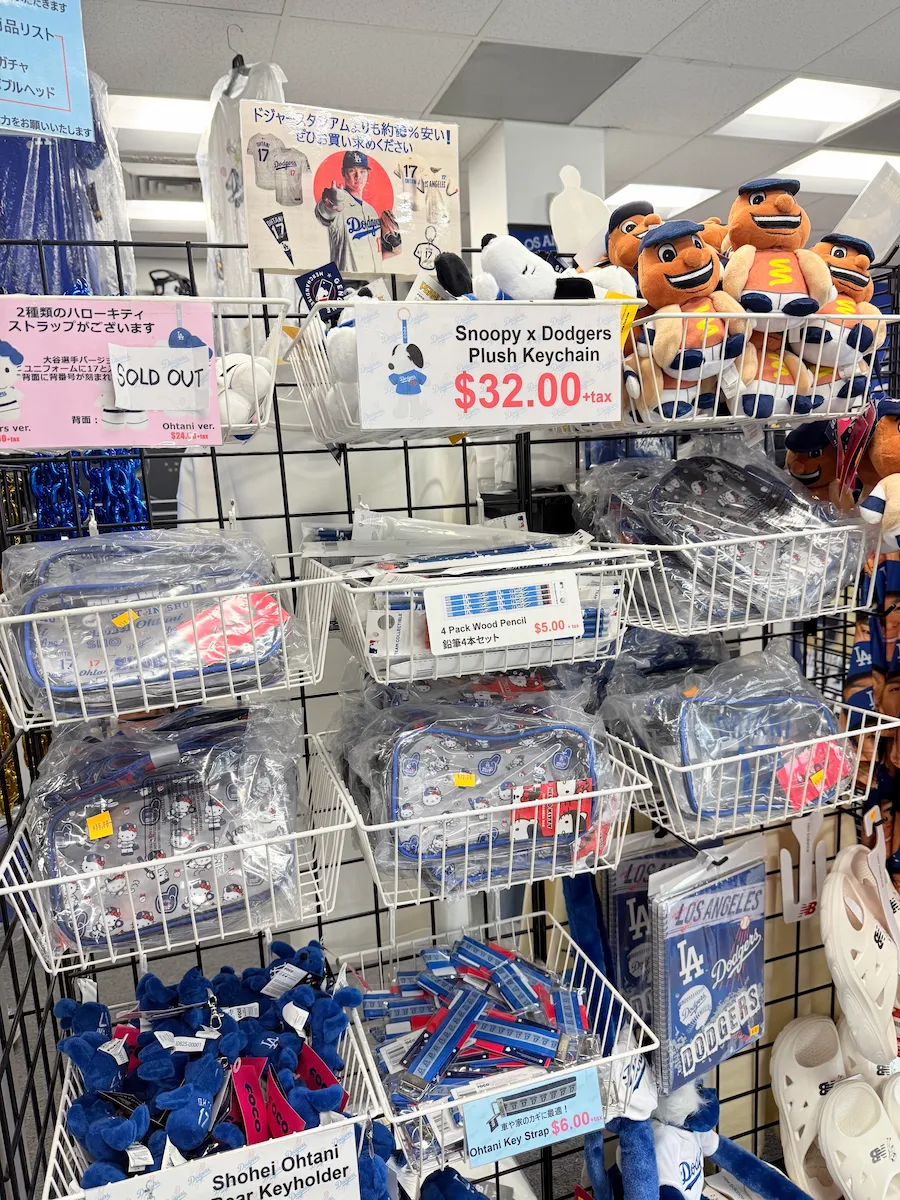 リトルトーキョーVantageのドジャースグッズ