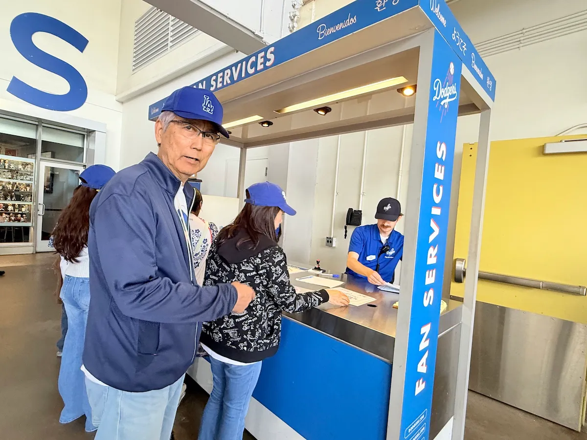 ドジャース初観戦証明証をもらう＠ドジャーススタジアム