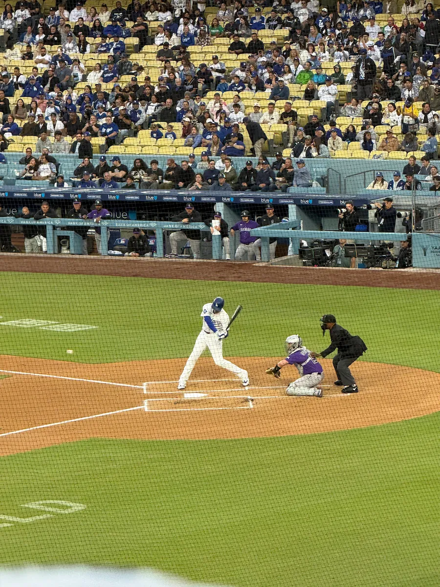 ドジャース観戦！1139LG席から見た大谷さん＠スタジアム