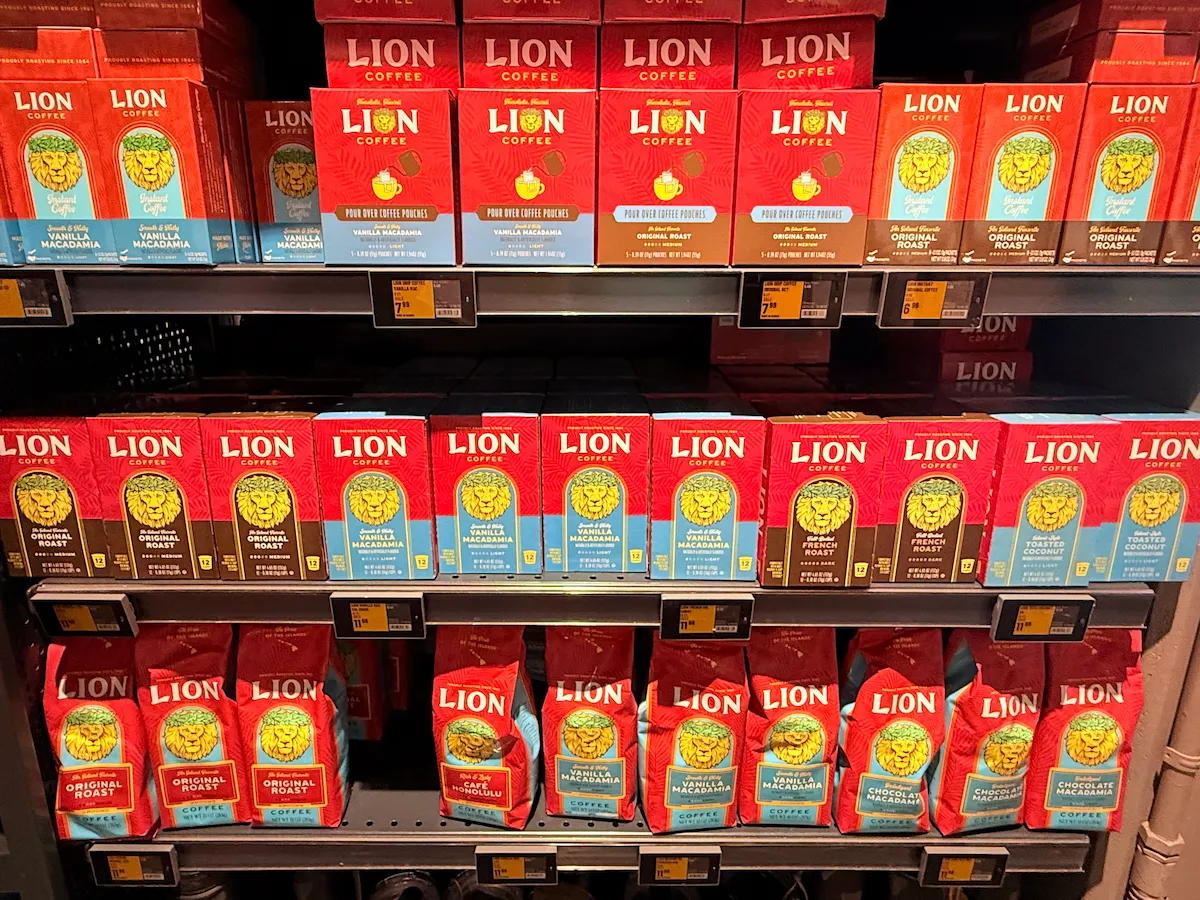 ワイキキマーケットで売っているライオンコーヒー