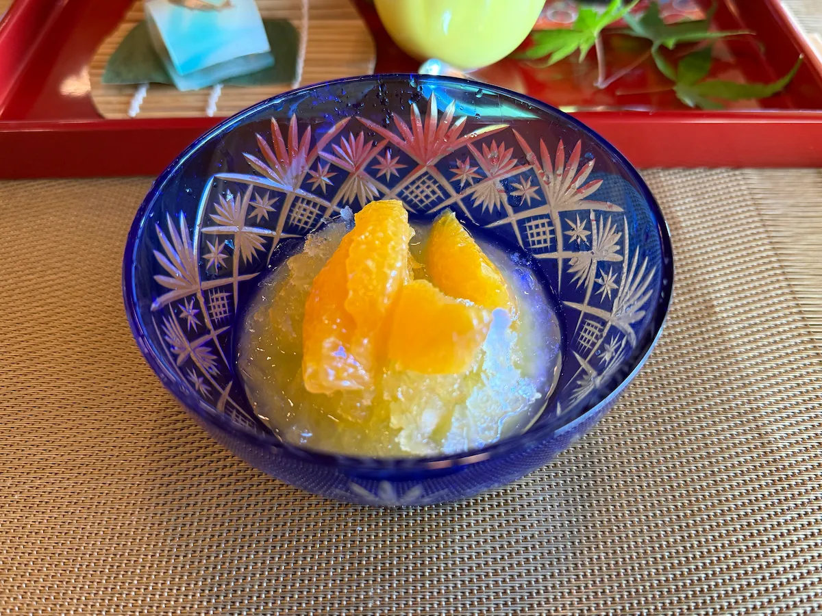 オレンジのかき氷