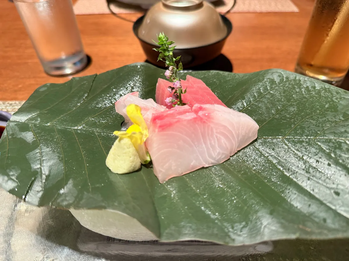 夕食の創作和膳のお造り