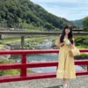 箱根の駅近くにある川