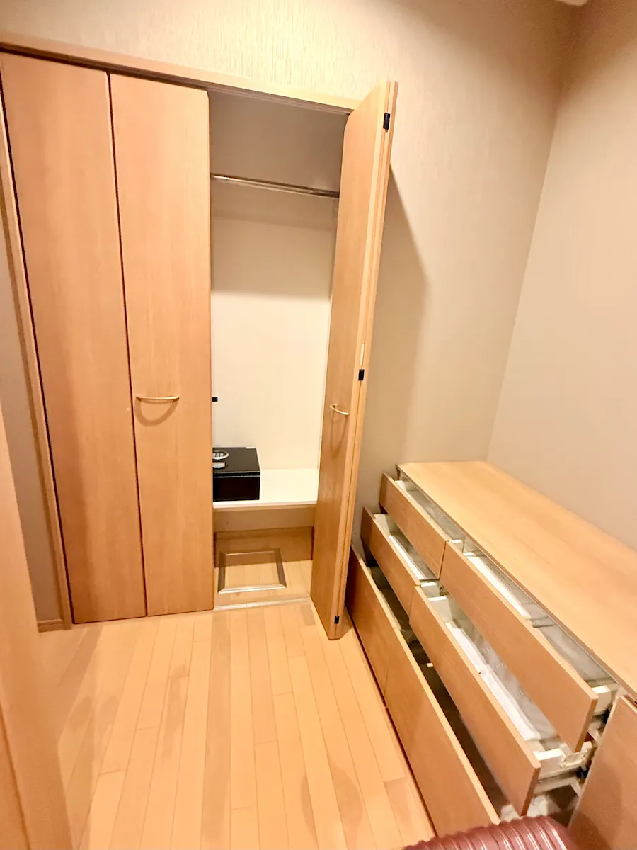 客室の収納スペース