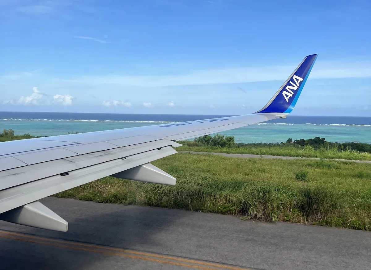 ANAの飛行機離陸